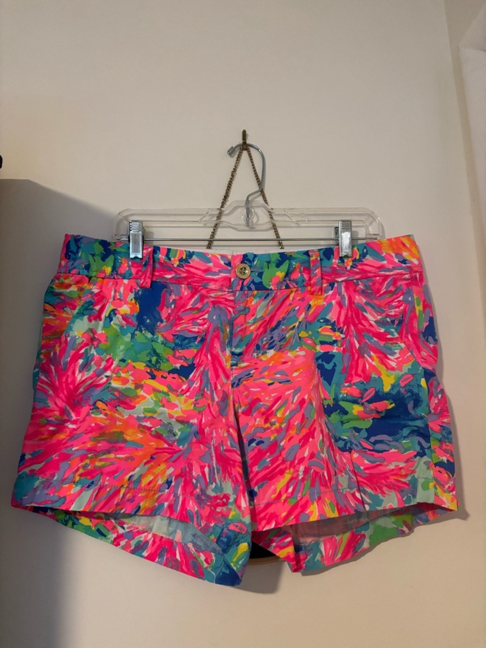 Lilly Pulitzer -  Women’s Cotton Shorts - Bright Pink Floral Print
